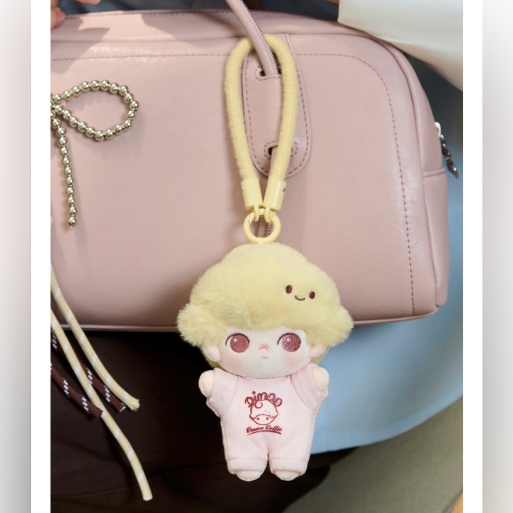 DIMOO Crush on Coffee Series-Soft-faced Plush Keychain Blind Box -Caramel Coffee